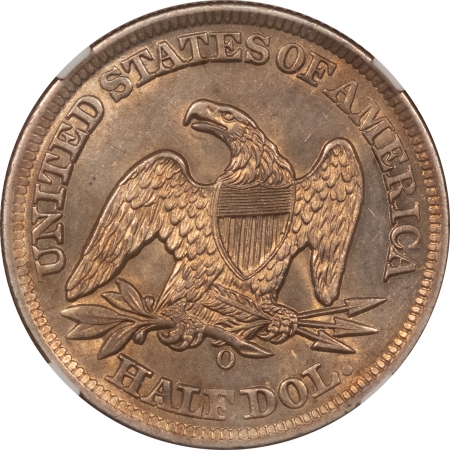 Half Dollars 1859-O LIBERTY SEATED HALF DOLLAR – NGC AU-58, FRESH & PQ, LOOKS CHOICE BU!