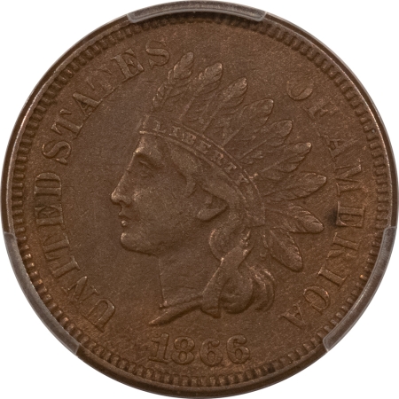Indian 1866 INDIAN CENT, PCGS VF-35, PERFECT CIRC EXAMPLE & LOOKS XF!