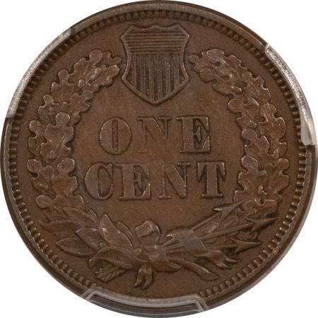 Indian 1868 INDIAN 1c, PCGS AU-53, VERY CHOICE AU & A PERFECT CHOCOLATE-BROWN