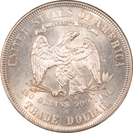 Dollars 1877-S TRADE DOLLAR – NGC MS-62, FRESH, FLASHY & ORIGINAL!