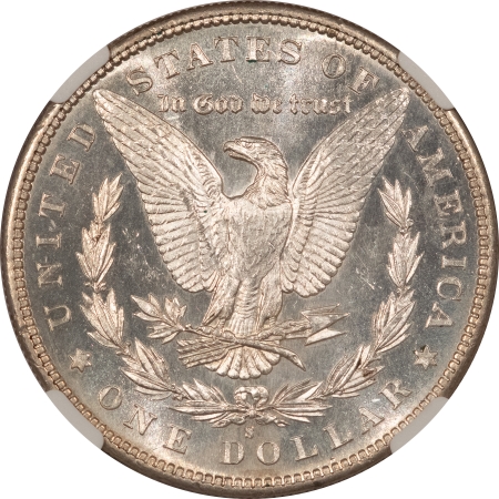 Dollars 1880-S MORGAN DOLLAR – NGC MS-62 PL, FLASHY PROOFLIKE & LOOKS CHOICE!