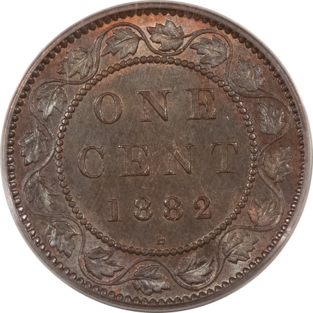 New Certified Coins 1882-H CANADA LARGE CENT, KM-7 – PCGS MS-63 BN, PRETTY & PQ!