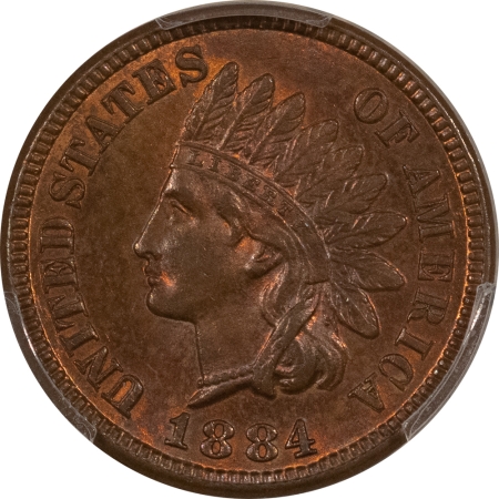 Indian 1884 INDIAN HEAD CENT – PCGS MS-63 BN, PRETTY & PQ!