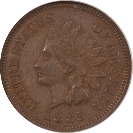 Indian 1885 INDIAN CENT, NGC AU-55 BN, REALLY CHOICE & CHOCOLATE BROWN!