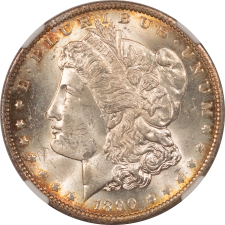 Dollars 1890-O MORGAN DOLLAR – NGC MS-62, FLASHY & PRETTY, PQ & LOOKS CHOICE!