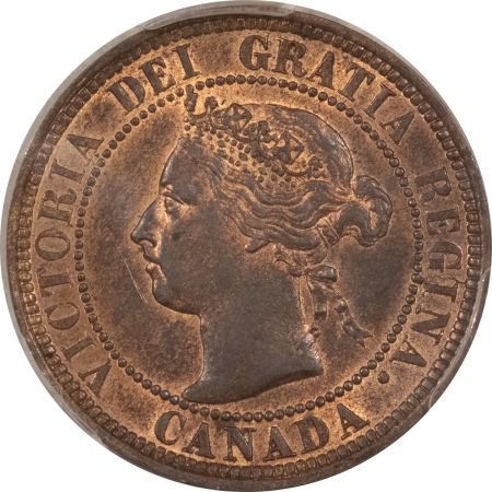 New Store Items 1892 CANADA LARGE CENT, KM-7 – PCGS MS-63 RB, TOUGH DATE!
