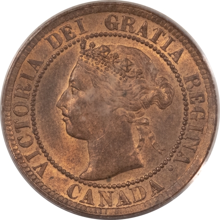 New Certified Coins 1893 CANADA LARGE CENT, KM-7 – PCGS MS-63 RB