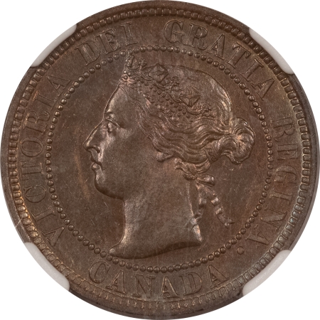 New Certified Coins 1896 CANADA LARGE CENT, KM-7 – NGC MS-63 BN, PQ W/ PROOFLIKE OBVERSE!