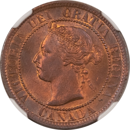 New Certified Coins 1897 CANADA LARGE CENT, KM-7 – NGC MS-63 BN, TOUGH DATE & PRETTY!