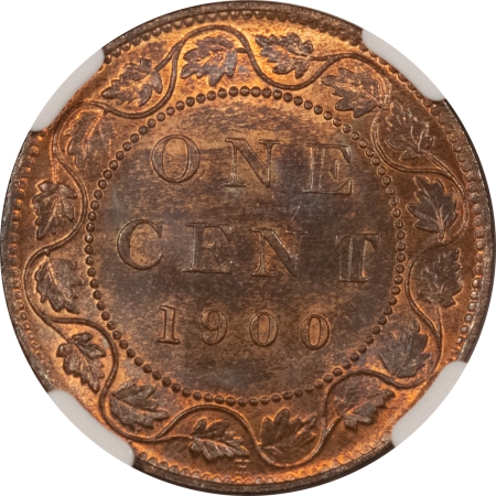 New Store Items 1900-H CANADA LARGE CENT, KM-7 – NGC MS-65 RB, REALLY SCARCE IN FULL GEM!