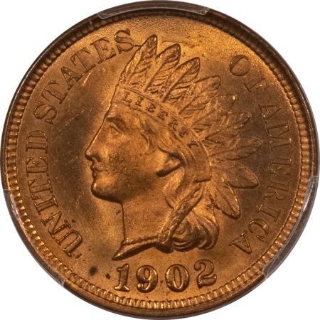 Indian 1902 INDIAN HEAD CENT – PCGS MS-65 RD, BLAZING GEM!