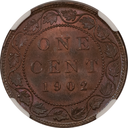 New Certified Coins 1902 CANADA LARGE CENT, KM-8 – NGC MS-65 BN, GORGEOUS & PQ GEM!