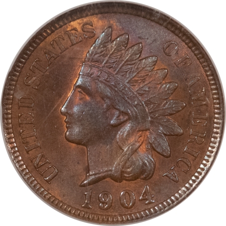 Indian 1904 INDIAN CENT, NGC MS-64 BN, REALLY CHOICE W/ HINTS OF RED!