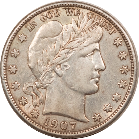 New Store Items 1907-D BARBER HALF DOLLAR – HIGH GRADE EXAMPLE, VIRTUALLY UNC BUT LIGHT CLEANING