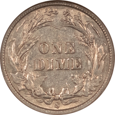 Barber Dimes 1907-S BARBER DIME, NGC AU-53; FRESH FROM A BARBER DIME SET