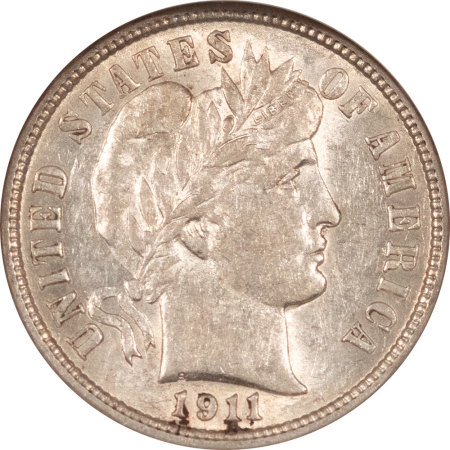 Barber Dimes 1911-D BARBER DIME, NGC AU-55; FRESH FROM A BARBER DIME SET