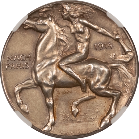 Exonumia 1915 GERMANY SILVER ZETZMANN-4105 ALEXANDER VON KLUCK NGC MS-62