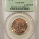 New Certified Coins 1917 CANADA LARGE CENT, KM-21 – NGC MS-64 RB, VIRTUALLY GEM!