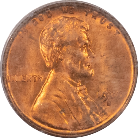 Lincoln Cents (Wheat) 1930-S LINCOLN CENT, PCGS MS-64 RD; BLAZING RED & PQ; RATTLER!