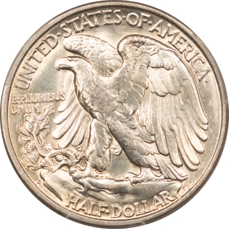 Half Dollars 1936-D WALKING LIBERTY HALF DOLLAR – PCGS AU-58, FRESH WHITE & LOOKS UNC!