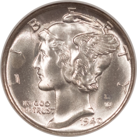 Dimes 1940-S MERCURY DIME, NGC MS-66; BLAZING WHITE W/ SUPERB, MARK-FREE SURFACES!