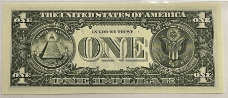 U.S. Currency 1988-A $1 FRN EXPERIMENTAL WEB PRESS, ATLANTA FR1917F, F-N BLOCK PCGS CH 65 PPQ