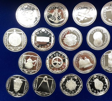 New Store Items 1985 BRITISH VIRGINS ISLANDS TREASURES OF THE CARIBBEAN 25 COIN .925 SILVER SET