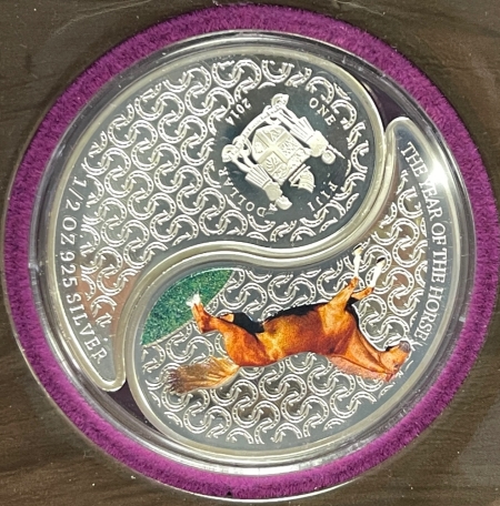 New Store Items 2014 FIJI YEAR OF THE HORSE ONE DOLLAR TWO COIN YING YANG SILVER SET, NORWAY OGP