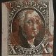 Postage SCOTT #2 10c BLACK, USED & VF ON PIECE, LARGE MARGINS TO CLEAR, CAT $950-PRETTY!