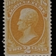 Official Stamps SCOTT #O-3, 3c YELLOW, MDOG, CREASES, VG W/ SATURATED COLOR – CATALOG VALUE $225