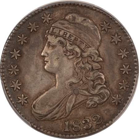 Early Halves 1832 CAPPED BUST HALF DOLLAR, SMALL LETTERS – PCGS XF-45, CRUSTY ORIGINAL, NICE!