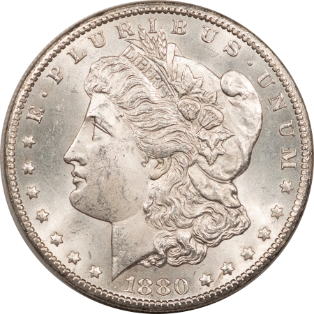 Dollars 1880-CC MORGAN DOLLAR – BLAST WHITE UNCIRCULATED, CARSON CITY!