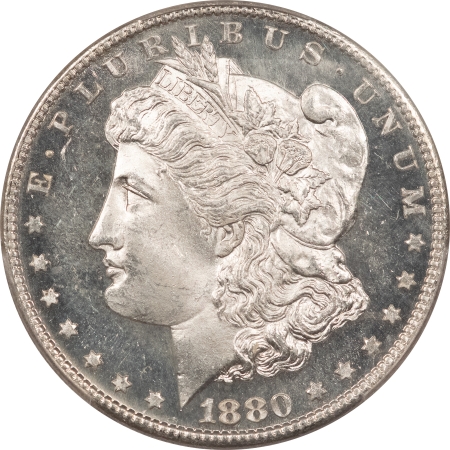 Morgan Dollars 1880-S MORGAN DOLLAR – PCGS MS-63 DMPL, WHITE & DEEP!
