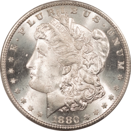 Morgan Dollars 1880-S MORGAN DOLLAR – PCGS MS-66, BLAZING WHITE HEADLIGHT!