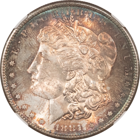 Dollars 1881-S MORGAN DOLLAR – NGC MS-63, PRETTY & CHOICE!