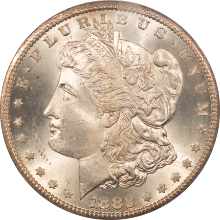 Morgan Dollars 1882-CC MORGAN DOLLAR – PCGS MS-65, PREMIUM QUALITY, RATTLER!