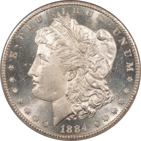 Morgan Dollars 1884-CC MORGAN DOLLAR – PCGS MS-64 DMPL, OLD GREEN HOLDER & PREMIUM QUALITY!