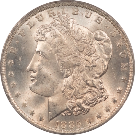 Morgan Dollars 1885-O MORGAN DOLLAR – PCGS MS-65, WHITE, OLD GREEN HOLDER & NICE!