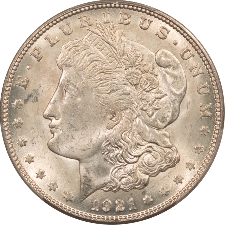 Morgan Dollars 1921-S MORGAN DOLLAR – PCGS MS-63, WHITE & CHOICE!