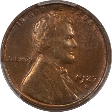 Lincoln Cents (Wheat) 1927-D LINCOLN CENT – PCGS MS-62 BN, PRETTY!