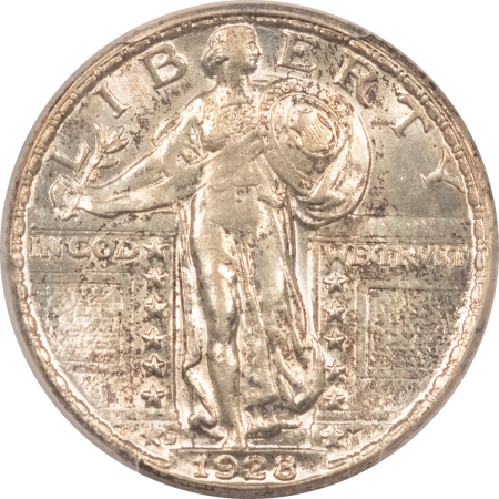 New Certified Coins 1928-D STANDING LIBERTY QUARTER – PCGS AU-58 PQ! (LABEL ERROR SAYS 1928 ON TAG)