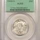 New Certified Coins 1928-S STANDING LIBERTY QUARTER – PCGS AU-58, ORIGINAL & PREMIUM QUALITY!