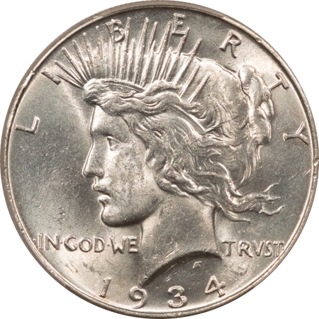 New Certified Coins 1934 PEACE DOLLAR – PCGS MS-62, BLAST WHITE!