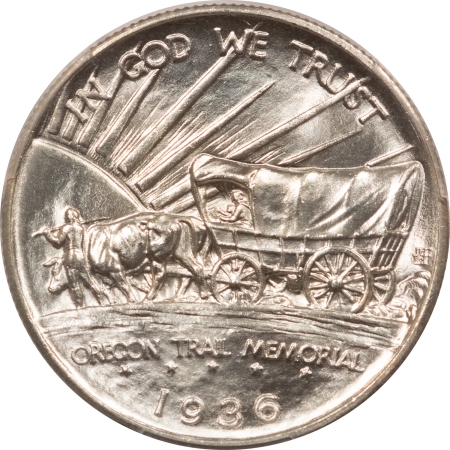 New Certified Coins 1936-S OREGON COMMEMORATIVE HALF DOLLAR – PCGS MS-65, BLAZING WHITE GEM!