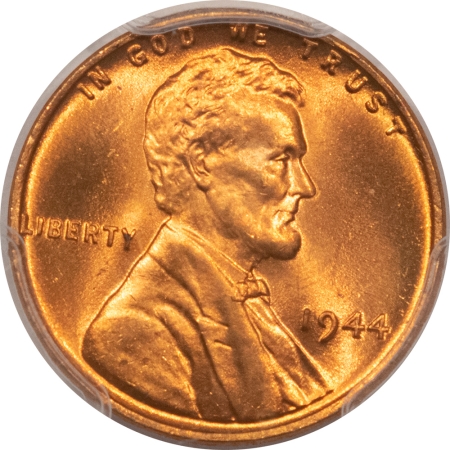 Lincoln Cents (Wheat) 1944 LINCOLN CENT – PCGS MS-65 RD, RED LUSTROUS GEM!