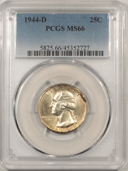 New Certified Coins 1944-D WASHINGTON QUARTER – PCGS MS-66, FRESH & PREMIUM QUALITY!