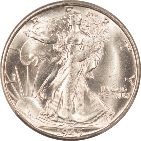 New Certified Coins 1945-S WALKING LIBERTY HALF DOLLAR – PCGS MS-64, WHITE & PQ!
