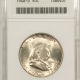 Franklin Halves 1949 FRANKLIN HALF DOLLAR – ANACS MS-64 FBL, FLASHY WHITE!