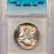 Franklin Halves 1955 FRANKLIN HALF DOLLAR – NGC MS-65 FBL, ORIGINAL MINT SET TONED GEM!