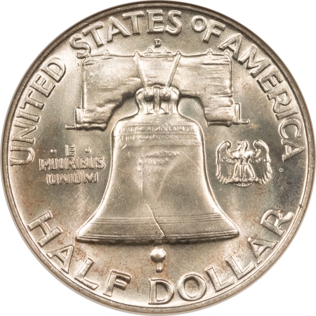 Franklin Halves 1958-D FRANKLIN HALF DOLLAR – ANACS MS-65 FBL, FRESH WHITE & PQ! WHITE HOLDER!